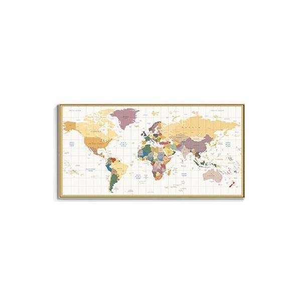 【3枚セット】世界地図 モダン アートポスター（A4フレーム付き） 世界地図 人気 アートフレーム・アートポスター おしゃれ 絵画