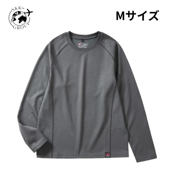 ワークマン Mサイズ チャコール レディース メディヒール コスモス 長袖 クルーネック 疲労回復 兵庫倉庫 19028