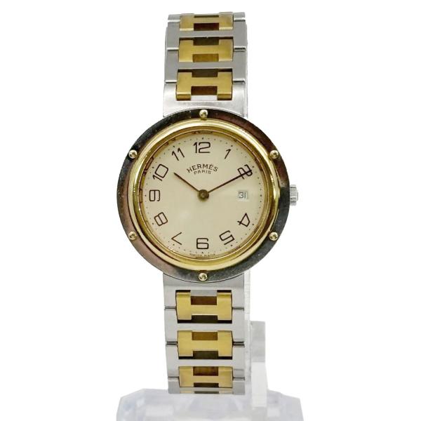HERMES（エルメス） ボーイズ腕時計 クリッパー デイト QZ SS/GP