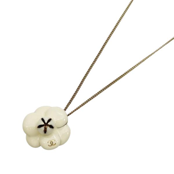 CHANEL シャネル カメリア フラワー ネックレス 02P アイボリー