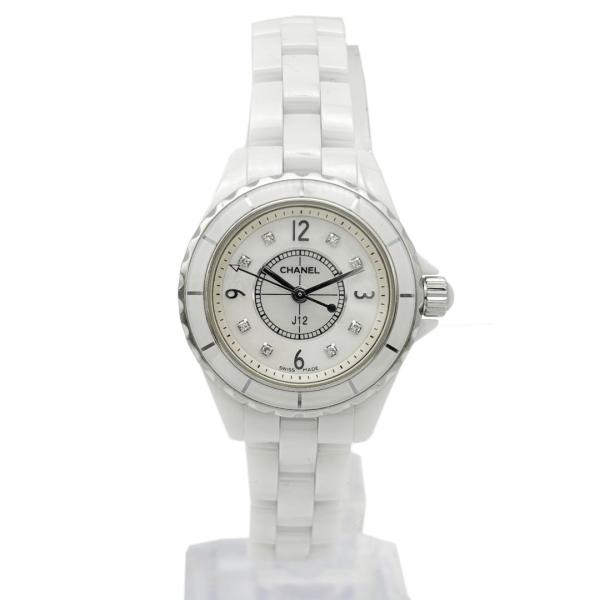 CHANEL（シャネル） J12 29mm レディース腕時計 QZ 8Pダイヤ ホワイト