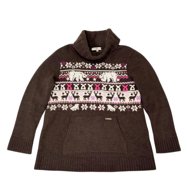 LEONARD SPORT レオナールスポーツ ハイネック ニットセーター ウール