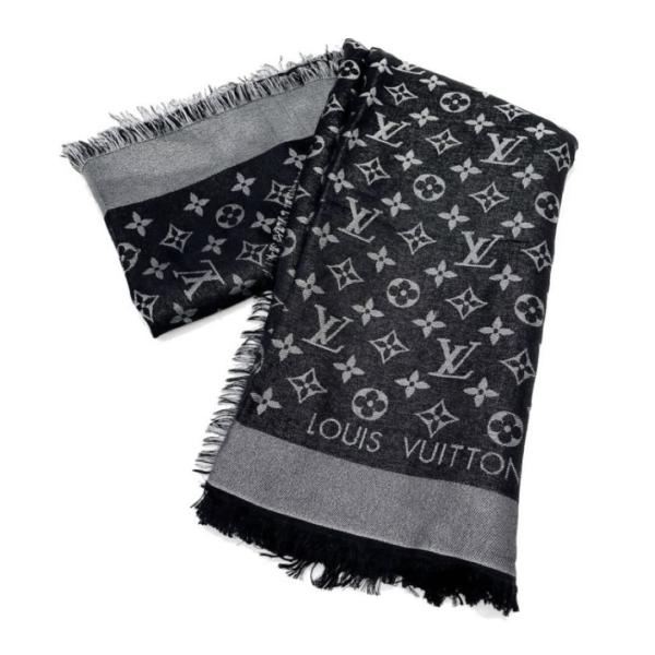 LOUIS VUITTON(ルイヴィトン) ストール(ショール) ショール・モノグラムシャイン M75123 ノワール skrtskrtskrt_c1030407