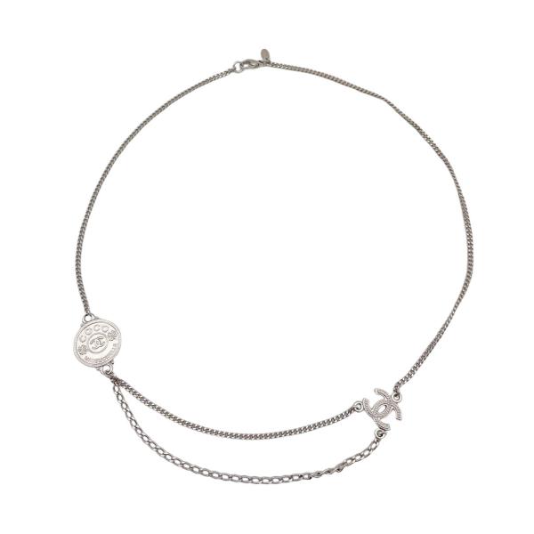 CHANEL（シャネル） 2連ネックレス ココマーク コイン 06P シルバー