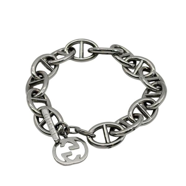 【美品】GUCCI グッチ アンカーチェーン ブレスレッド GGシェーヌ バンド GUCCI グッチ アンカーチェーン ブレスレット メタル シルバー PM0507