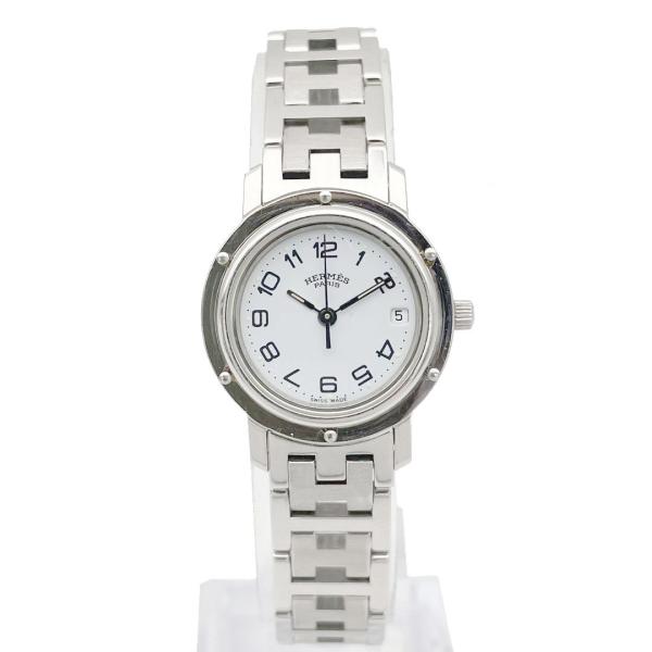 HERMES（エルメス） レディース腕時計 クリッパー QZ デイト シルバー
