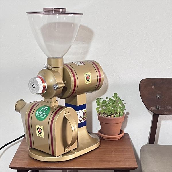 コーヒーミル　アンティーク　フジローヤル ヴィンテージ カフェ器具 銘品 電動コーヒーミル グラインダー FUJI