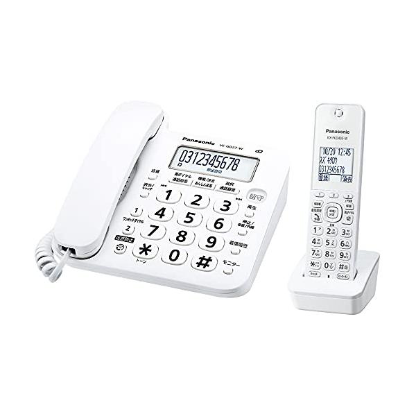 パナソニック コードレス電話機(子機1台付き) ホワイト VE-GD27DL-W :a604d848eb6:SK store マーケット 本店  通販 