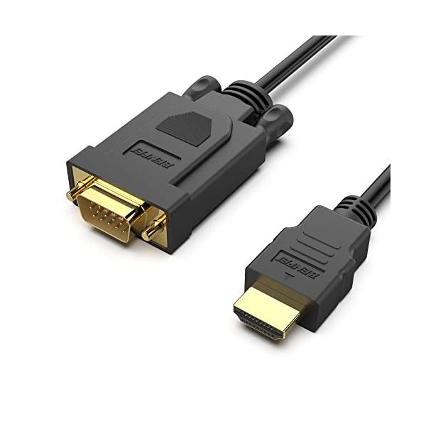 HDMI - VGA、BENFEI 金メッキ HDMI - VGA 0.9M ケーブル (オス - オス
