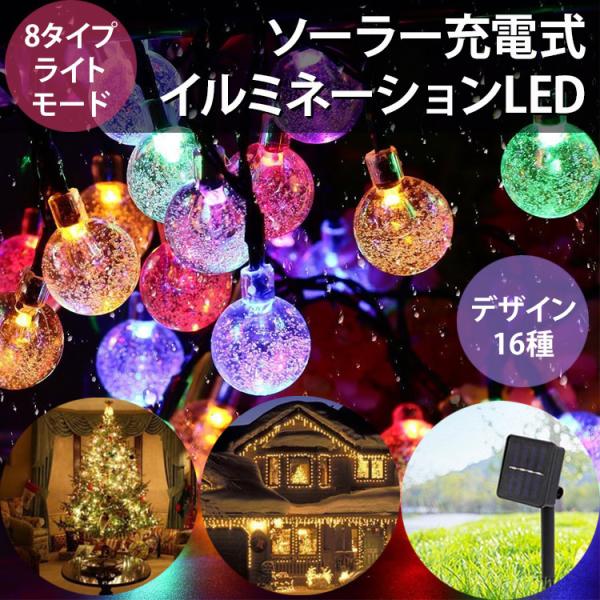 ・商品名 :イルミネーション ソーラーパネル LED ライト       ・ソーラーパネルで充電して使うイルミネーションLEDライト。・ライトアップモードが8種類あり、光の強度も調節できます。