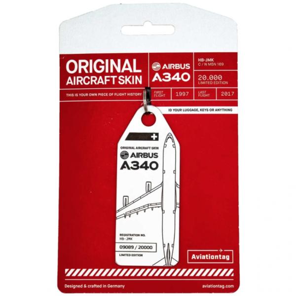 AVIATIONTAG A340 HB-JMK White Swiss Air アビエーションタグ スイス