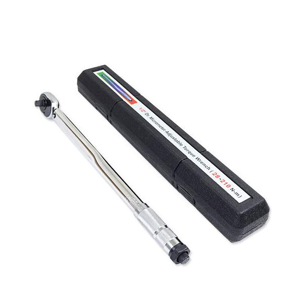 プリセット式 トルクレンチ　差込角1/2”　　トリク調整 範囲28-210Ｎｍ 足回り タイヤ交換 工具 ケース付