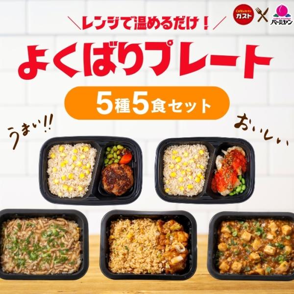 【商品説明】ガストの人気プレート2種、バーミヤンの人気炒飯プレート3種が入った大満足のプレートセット！レンジで簡単調理！毎日異なる味が楽しめるよくばりプレートセット♪お一人暮らしの方やお忙しい主婦の方におすすめです！※レストランのレシピを基...