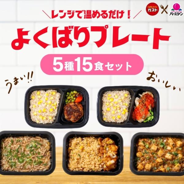 【商品説明】ガストの人気プレート2種、バーミヤンの人気炒飯プレート3種が入った大満足のプレートセット！レンジで簡単調理！毎日異なる味が楽しめるよくばりプレートセット♪お一人暮らしの方やお忙しい主婦の方におすすめです！※レストランのレシピを基...