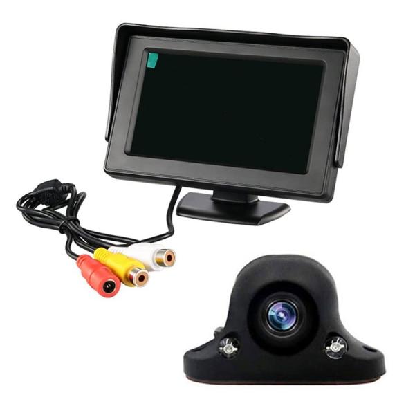 車用バックカメラ、4.3インチオンダッシュモニターセット 粘着式 取付簡単 リアカメラ サイドカメラ フロントカメラにも ガイドライン切替可 OMT43BK1100SET :ORG03183:スカイネットヤフーショップ 通販 3.5inch ミニモニター(バックモニター・サイドモニター・フロントモニター)直前直左 対策!死角監視(2系統入力)12V・24V 送料無料