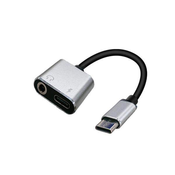Type-C3.5mmCzWbNϊP[u 2in1 ʘbƉyӏ܂Ə[dɎ  3.5mmϊA_v^ USB-CI[fBA_v^  [d TPC2IN135
