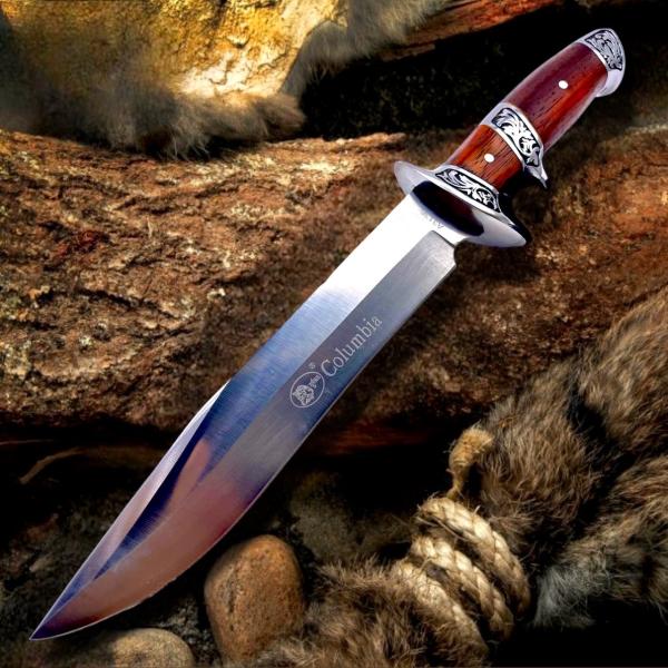 ★Columbia Saber★コロンビアナイフ　高い質感と造形美で定評の高いハンティングナイフ。山歩きやキャンプ・DIYなどフィールドワークで大活躍の一本です。 美しいデザインと優れた実用性でコレクションにオススメのナイフです。全長・刃厚...