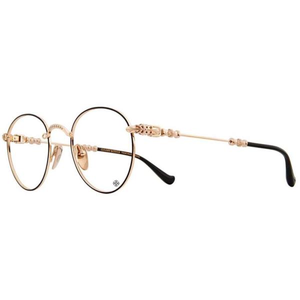 CHROME HEARTS BUBBA - A Matte Black/Gold Plated-Plastic 49 CHROME HEARTS BUBBA - A Matte Black/Gold Plated-Plastic 49
