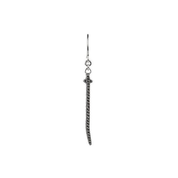 CHROME HEARTS CROSS EARRING BLACK DIAMOND PAVE RIGHT SIDE Nn[c@NX@BLACK DIAMOND PAVE iEj