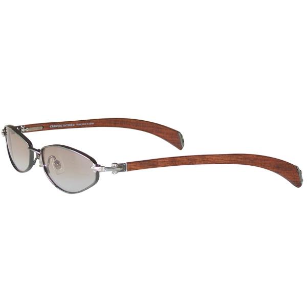 【極美品】クロムハーツ メガネ ウッドフレーム LIVING PROOF?III CHROME HEARTS LIVING PROOF III WHITE GOLD MAHOGANY クロムハーツ