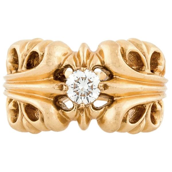 CHROME HEARTS（クロムハーツ） CHROME HEARTS DBL FLORAL CROSS RING