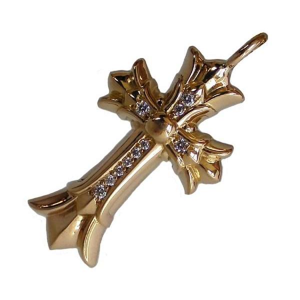 CHROME HEARTS DOUBLE TINY CH CROSS 22K PAVE クロムハーツ