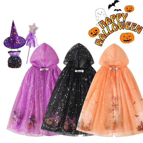 ハロウィン 衣装 魔女 コスチューム 子ども服  女の子 マント 仮装 子供服 可愛い コスプレ パーティー服 文化祭 学園祭 文化祭 送迎会 誕生日  halloween