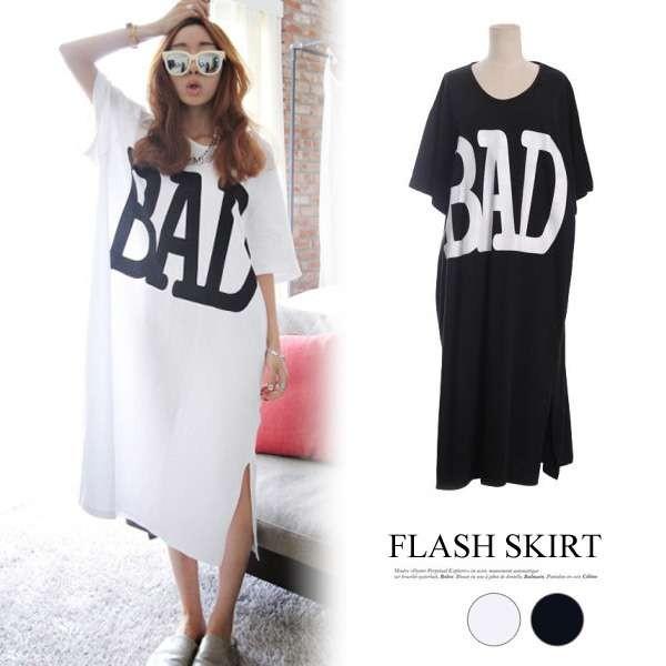 Tシャツワンピース レディース トップス 半袖 Tシャツ ロング丈 スリット入り 大きいサイズ おしゃれ Txckks Doris Girl 通販 Yahoo ショッピング