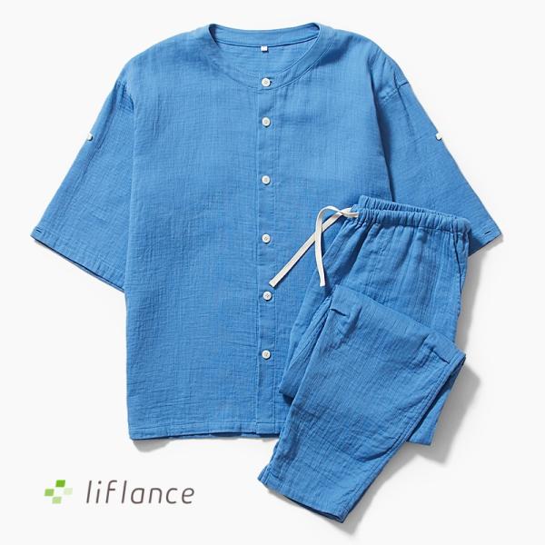 Liflance リフランス リカバリーパジャマ レディース L 半袖 liflance 夏用パジャマ 綿麻ワッフルガーゼ半袖パジャマ