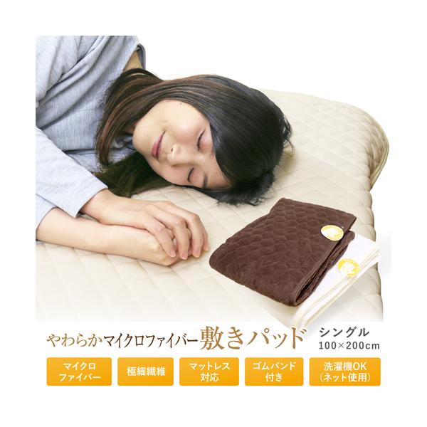 敷きパッド 送料無料 シングル 100cm×200cm 冬用 暖か BASICやわらかマイクロファイバー敷きパッド ベッドパッド ベットパッド 洗える