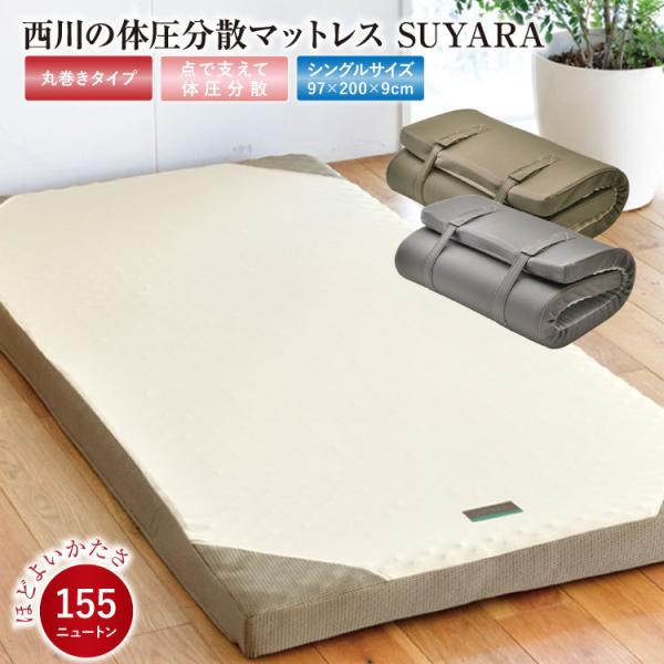 西川リビング スヤラ マットレス 丸巻き 2460-10631 シングル