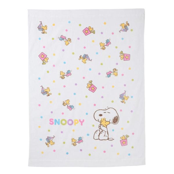 スヌーピーがウッドストックをぎゅっと抱きしめる姿が愛らしいデザイン。汗かきの赤ちゃんに欠かせない、綿100％のタオルケット。気持ちよく、汗をしっかり吸収してくれます。薄手なので洗濯後の乾きも早く、ご家庭で簡単お手入れ。いつも清潔に保てます。...