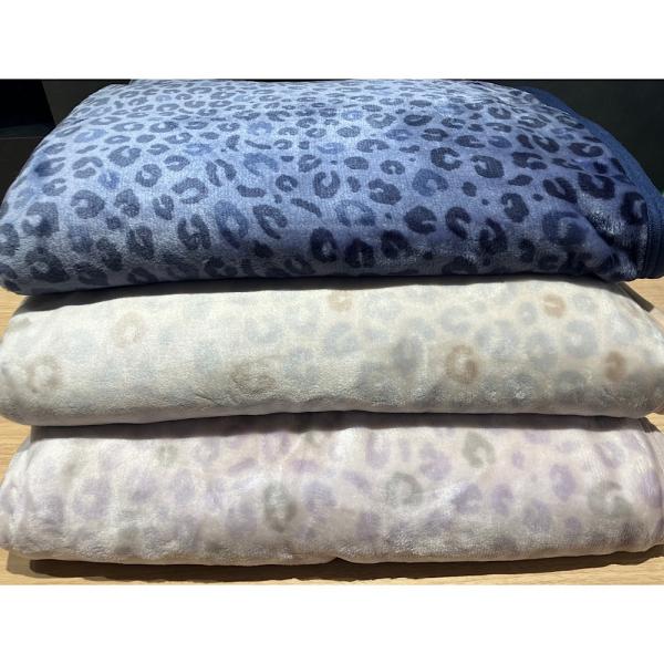 ニューマイヤー毛布 レオパード シングル