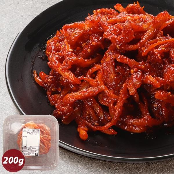 #商品の特徴 : POINTジンミ さきイカ炒めは、食感と風味が絶妙に調和した韓国の人気おかずです。200gのボリュームで、甘辛いヤンニョムがしっかりと絡んださきいかが特徴。ご飯との相性も抜群で、一度口にすればその虜になること間違いなし！本...