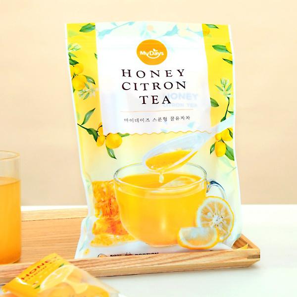 [MYDAYS] スプーンゆず茶 1袋5個入 / 140g(28g×5個入) スプーン1杯程度をお湯に溶かして飲むタイプ はちみつ入り ゆず茶 柚子茶 韓国茶 韓国伝統茶