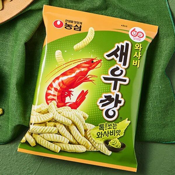 農心] わさびセウカン わさびえびせん / 70g ワサビ味のエビスナック