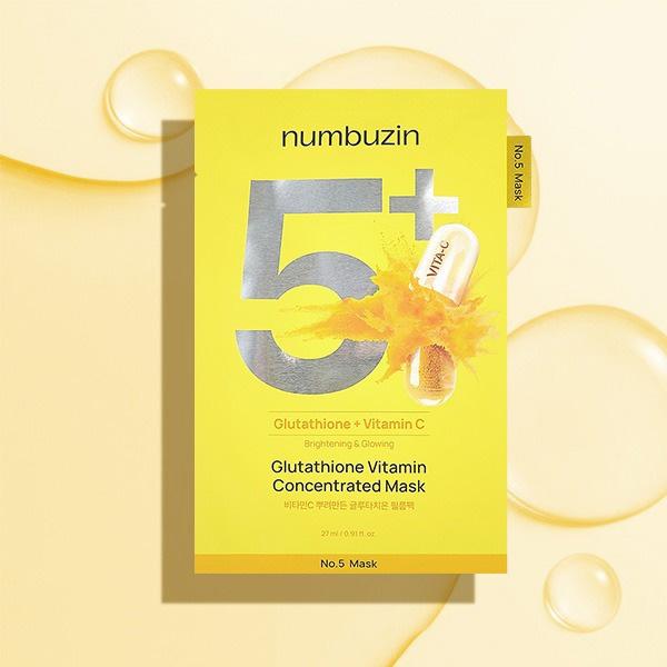 numbuzin] ナンバーズイン 5番 白玉グルタチオンCふりかけマスク / 1枚