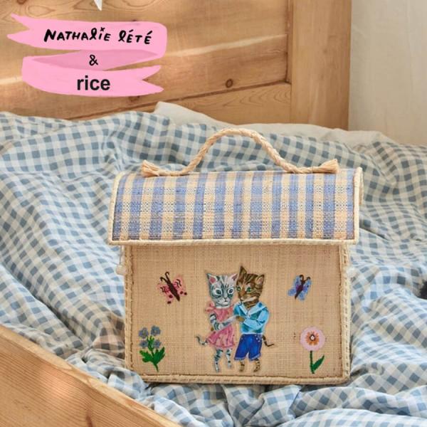 ライス ラフィア キッズバスケット ナタリーレテ お道具入れ 収納 ケース