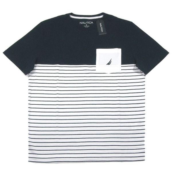 Nautica 上下のボーダー切替 洗練されたマリンスタイル 半袖 Tシャツ ネイビー ホワイト 新品 ノーティカ メンズ ポケt Saturdays Surf Nyc Nautica Tsh Halfbd Nywh 0905 Import Original Slyder 通販 Yahoo ショッピング