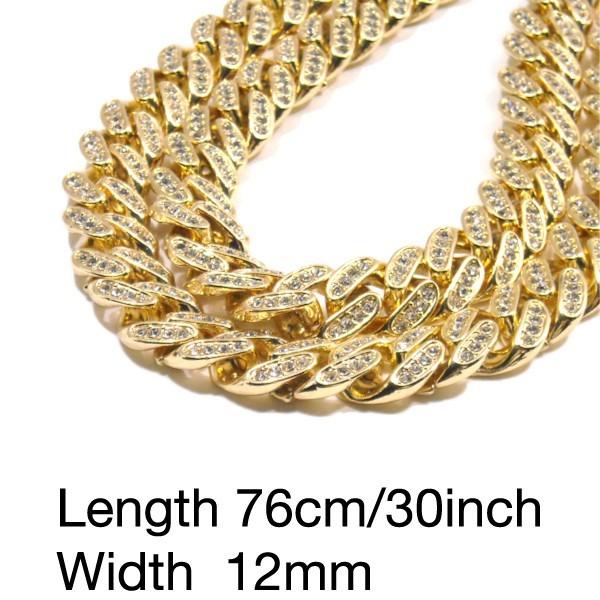 金メッキ 幅12mm びっちりとジルコニアを埋め込み キューバンチェーン ネックレス ゴールド 76cm 新品 メンズ レディース 男女兼用 ゴールドチェーン Bling Buyee Buyee 提供一站式最全面最專業現地yahoo Japan拍賣代bid代拍代購服務 Bot Online