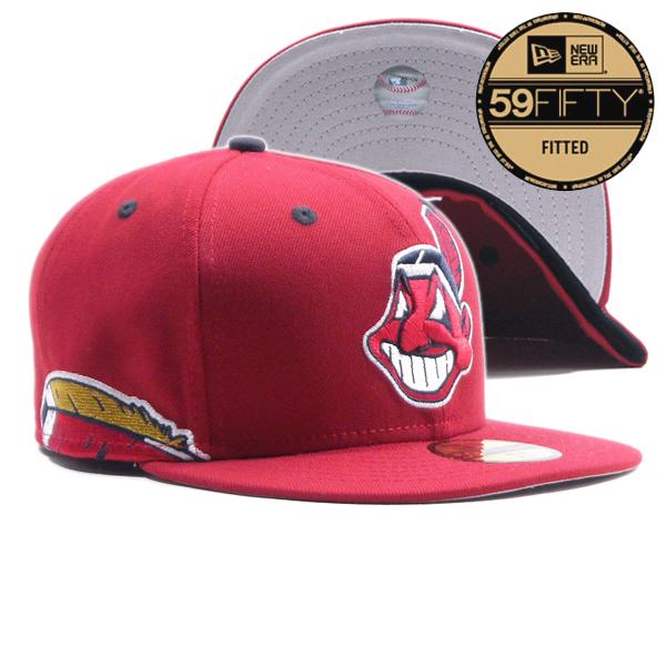 NEWERAインディアンススイングワフー1997WS キャップ1/2 NEW ERA 59fifty Cleveland Indians インディアンス CAP レッド ワフー