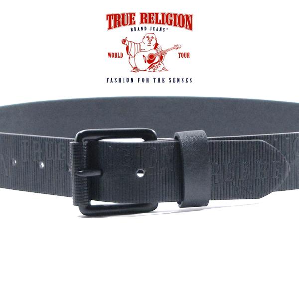レア【新品】トゥルーレリジョン USA メンズ 本革 レザー ベルト 黒 34 True Religion - 【新品】トゥルーレリジョン USA 本革 ベルト /34の