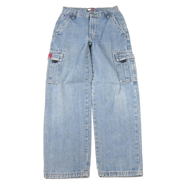 TOMMY JEANS【GIRLS-14☆2000年代初期のレア物】デニム カーゴパンツ