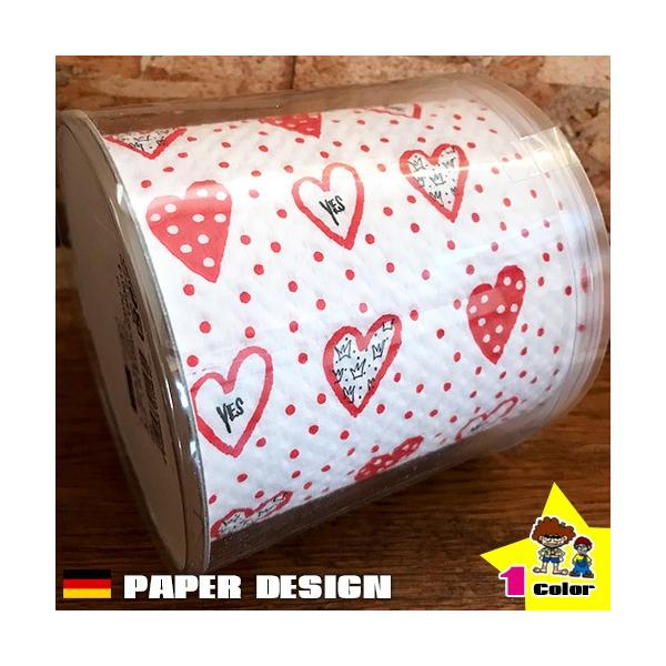 トイレットペーパー Paper Design ハート柄 Yes 柄入り ティシュ ギフト おしゃれ かわいい トイレットペーパー絵柄入り ロール トイレ用品 ストアー