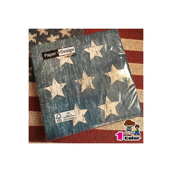 星柄 ペーパーナプキン デニムプリント ペーパータオル Paper Design スター デニム おしゃれ テーブルコーデ ドイツ製 ネコポス対応