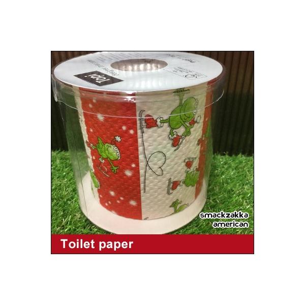トイレットペーパー スケート カエル 冬 柄入り ティシュ トイレットペーパー絵柄入り かわいい トイレ用品 百貨店 ギフト Paper おしゃれドイツ製