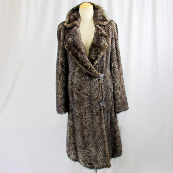 使用感少ない　毛皮　ミンクコート　リアルファー　内側花柄刺繍　ロングコート smart-2016_19449