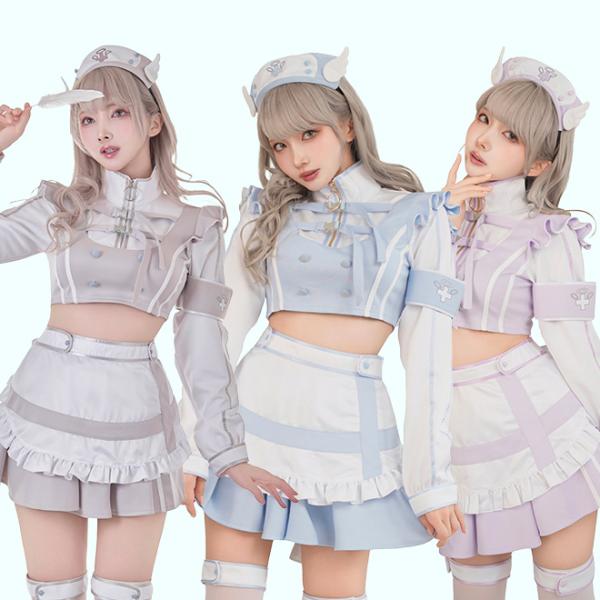 Malymoon マリームーン 天使界隈 スタンドカラーナース パープル 即日発送】..天使界隈..スタンドカラーナース《ハロウィン