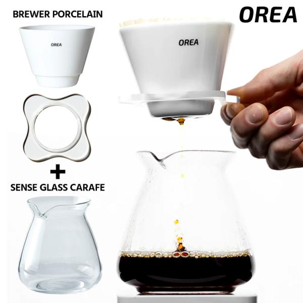 珈琲豆おまけ付 OREA コーヒーブリュワーPorcelain カラフェ付セット