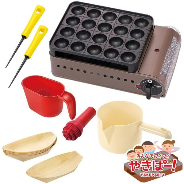 Iwatani（イワタニ） スーパー炎たこ(えんたこ) ＆たこ焼き道具 5点